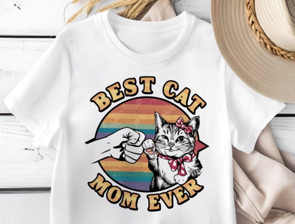 Best Cat Mom Ever PNG: Retro Charm, Real Embroidery Smarts