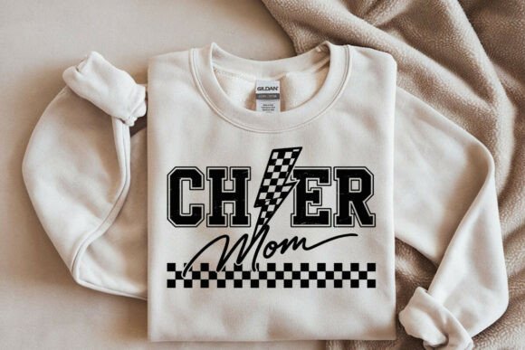 Checkered Cheer Mom SVG PNG