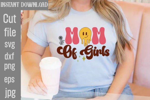 Mom of Girls Retro Design