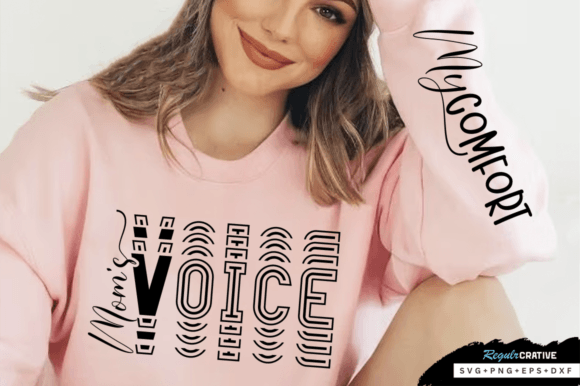 Moms Voice Sleeve SVG Mom Sayings
